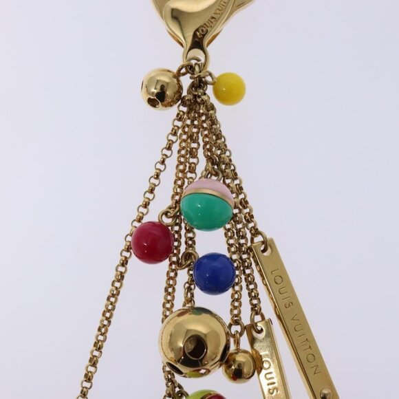 LOUIS VUITTON Porte Cles Grullo Key Holder metal Gold - Picture 9 of 10